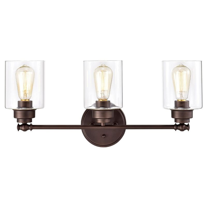 Chloe Lighting Karson Transitional 3 Light Oil Rubbed Bronze Bath Vanity Fixture 23" Wide
