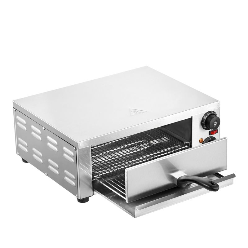 VEVOR Electric Pizza Oven for Countertops, 12-inch, 1500W, with Temp Control & 0-120 Min Timer, Even Baking Technology & Easy Clean Crumb Tray