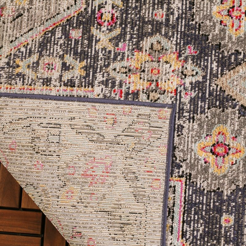 Montage MTG365 Power Loomed Indoor/Outdoor Area Rug - Black/Multi - 5'1"x7'6" - Safavieh