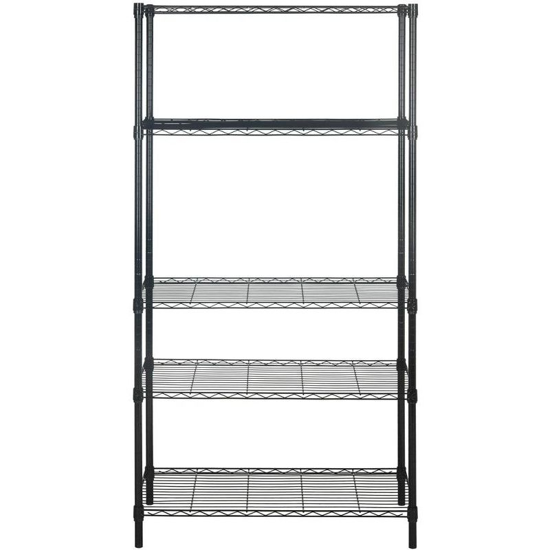 Alpha 5 Tier Shelving - Black - Safavieh
