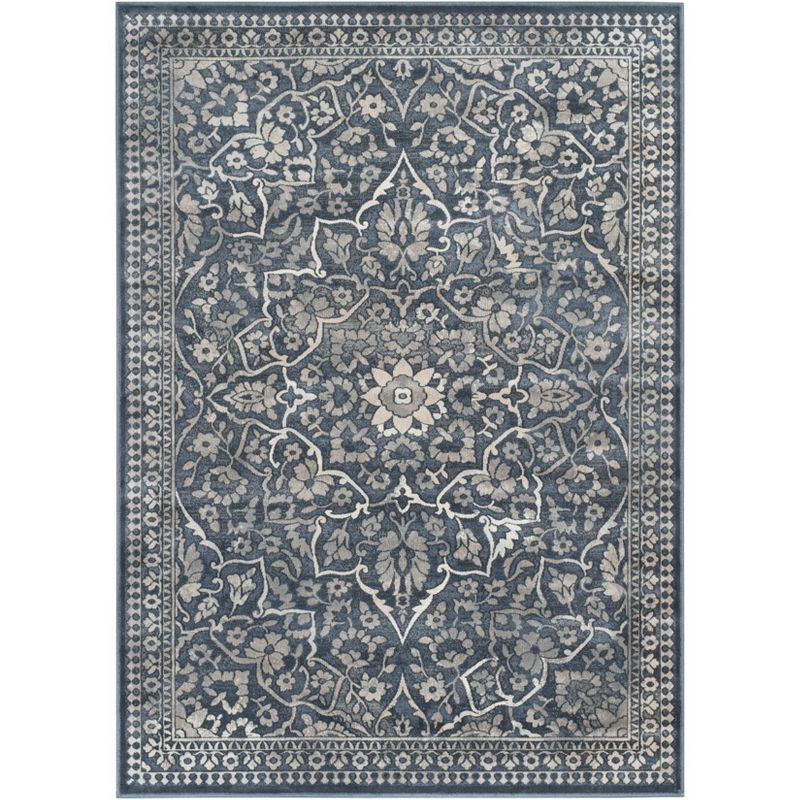 Vintage VTG175 Power Loomed Indoor Skid-Resistant Accent Rug - Blue/Light Grey - 3'3"x5'7" - Safavieh