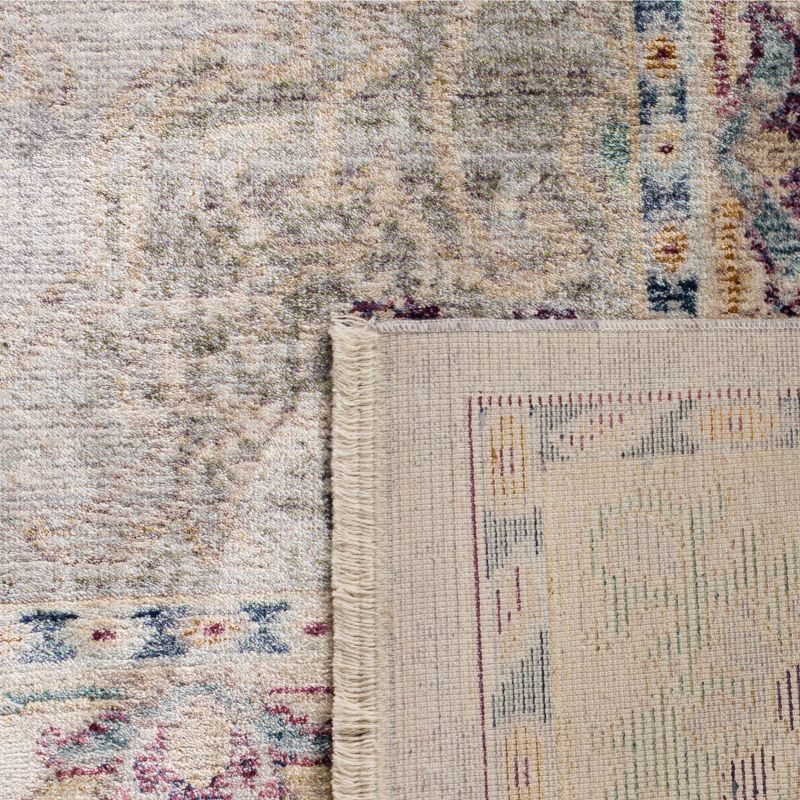 Illusion ILL708 Power Loomed Runner Rug - Light Grey/Cream - 2'3"x8' - Safavieh.