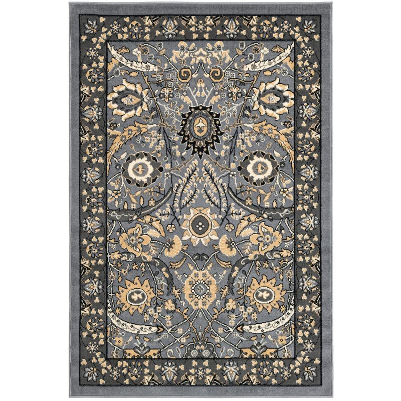 Unique Loom 4' 1 x 6' 1 Dark Gray Espahan Cape Cod Area Rug
