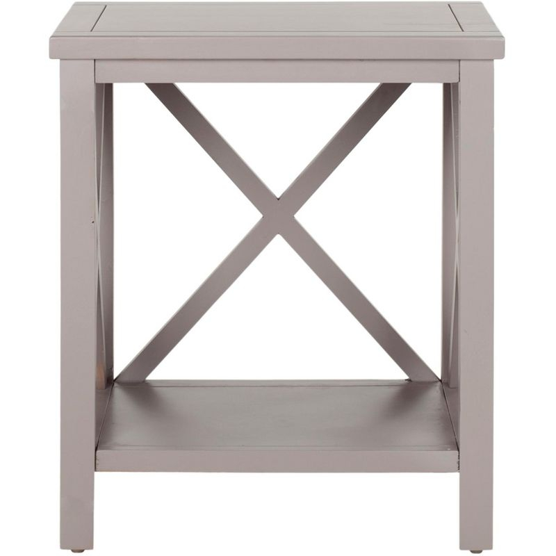 CandenceCross Back End Table - Grey - Safavieh.
