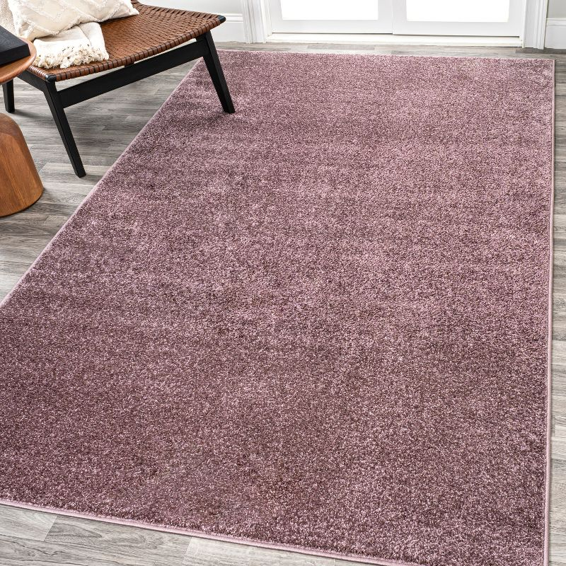8'x10' Haze Solid Low-Pile, Light Purple - JONATHAN Y