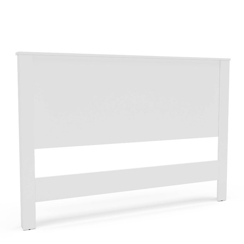 Polifurniture 4pc Queen Juliette Bedroom Set White: Engineered Wood, Melamine Finish, Slat System, 2 Nightstands