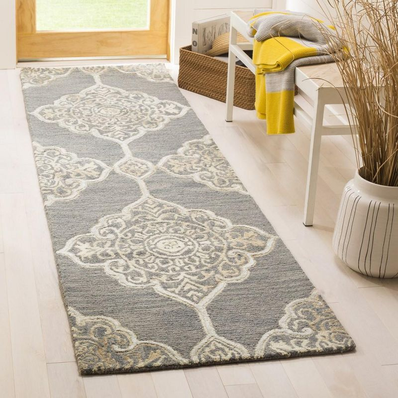 Dip Dye DDY510 Hand Tufted Indoor Runner - Slate/Beige - 2'3"x8' - Safavieh