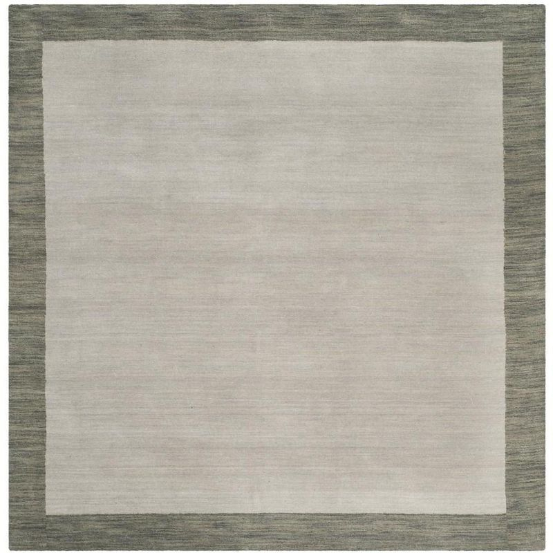 Himalaya HIM580 Hand Loomed Area Rug - Light Grey/Dark Grey - 6'x6' - Safavieh.