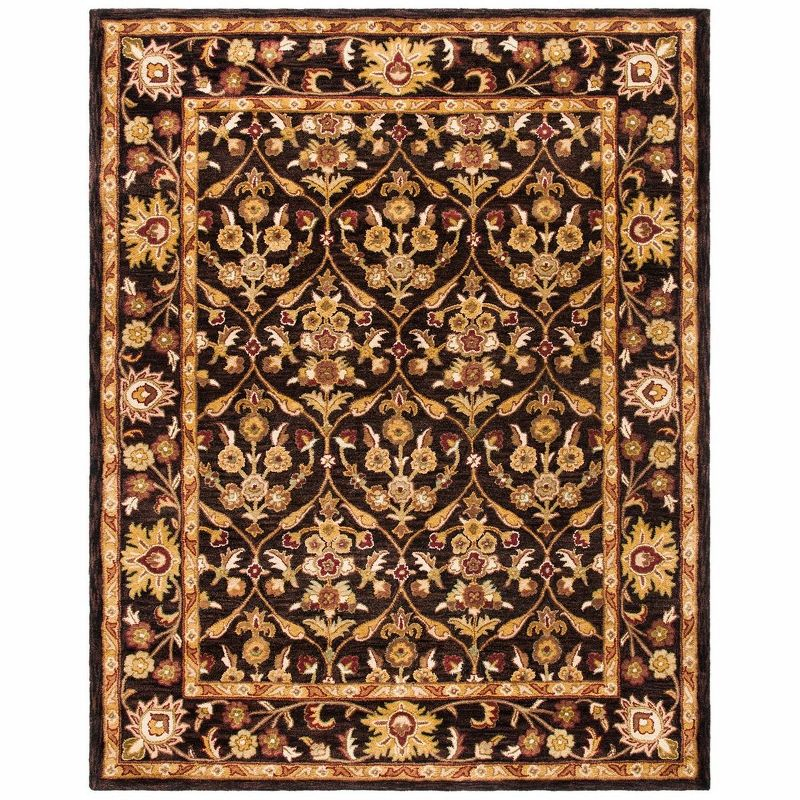 Antiquity AT51 Hand Tufted Indoor Area Rug - Dark Plum/Gold - 8'3"x11' - Safavieh