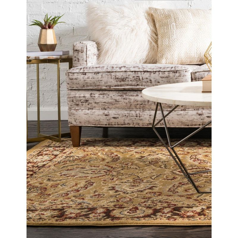 Unique Loom 3' 3 x 5' 3 Tan Voyage Asheville Area Rug