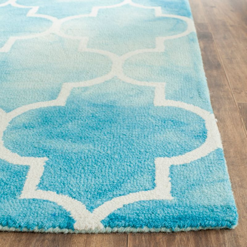 Dip Dye DDY535 Hand Tufted Area Rug - Turquoise/Ivory - 7'x7' - Safavieh.