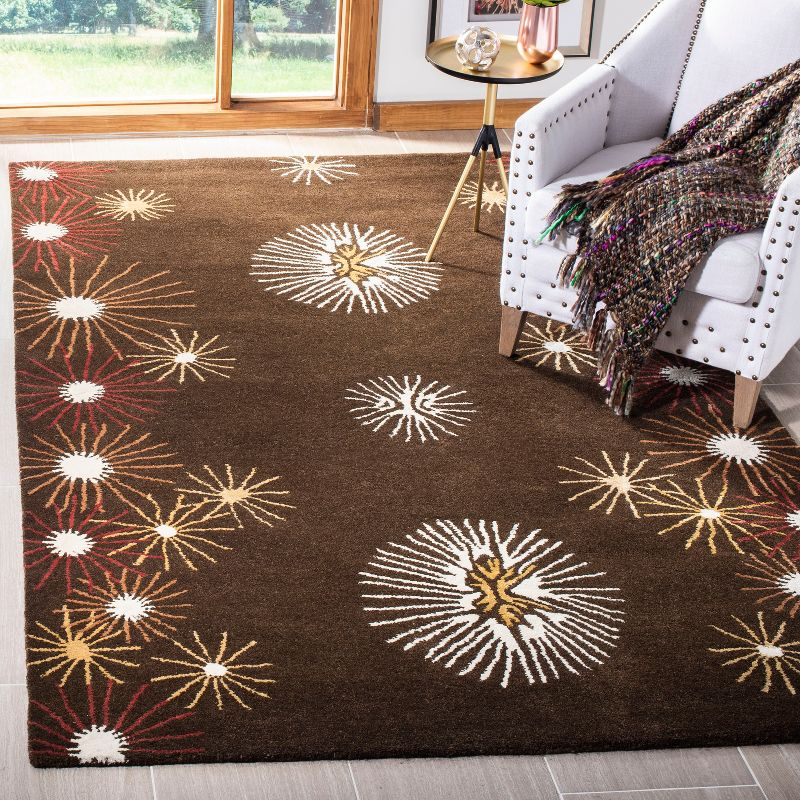 Soho SOH823 Hand Tufted Area Rug - Brown/Multi - 5'x8' - Safavieh.