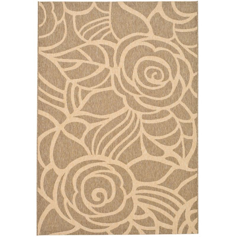 Courtyard CY5141 Power Loomed Indoor/Outdoor Area Rug - Coffee/Sand - 5'3"x7'7" - Safavieh.