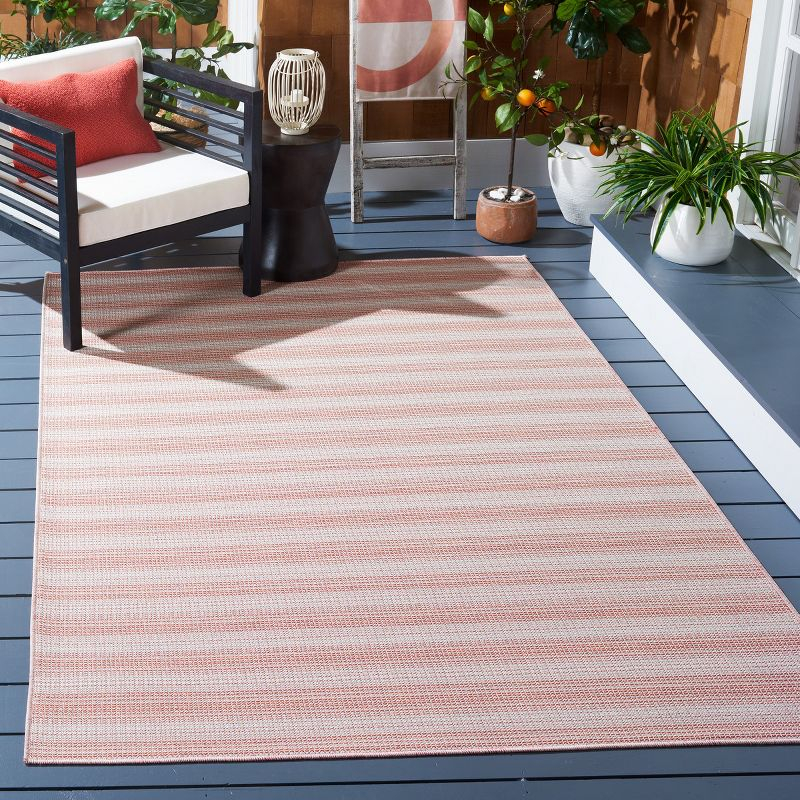 Hampton HTN231 Power Loomed Indoor/Outdoor Area Rug - Terracotta - 4'x6' - Safavieh.