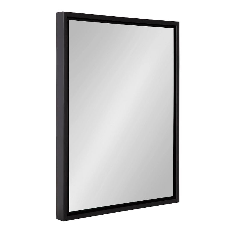 18" x 24" Evans Rectangle Wall Mirror Black - Kate & Laurel: Modern Vanity Decor, Wall Mount