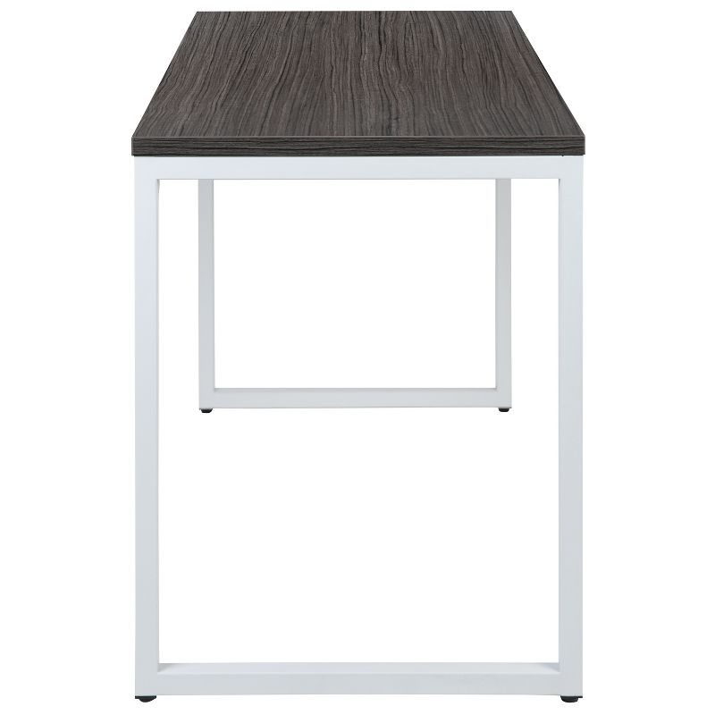 Flash Furniture Tiverton Industrial Modern Desk - Commercial Grade Office Computer Desk and Home Office Desk - 47" Long (Rustic Gray/White)