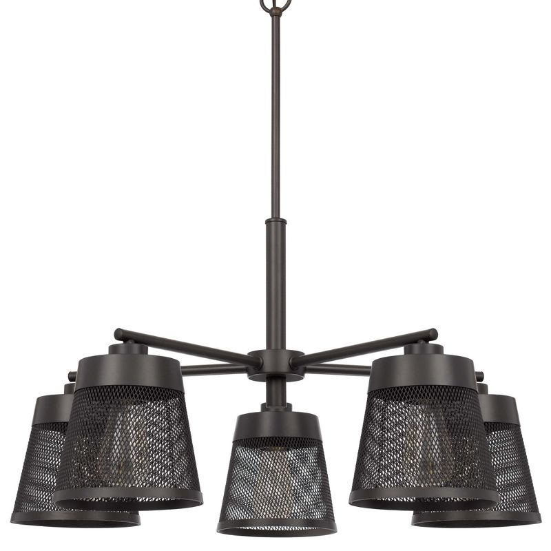 Cal Lighting 60W x 5 Hampton metal chandelier with mesh shades