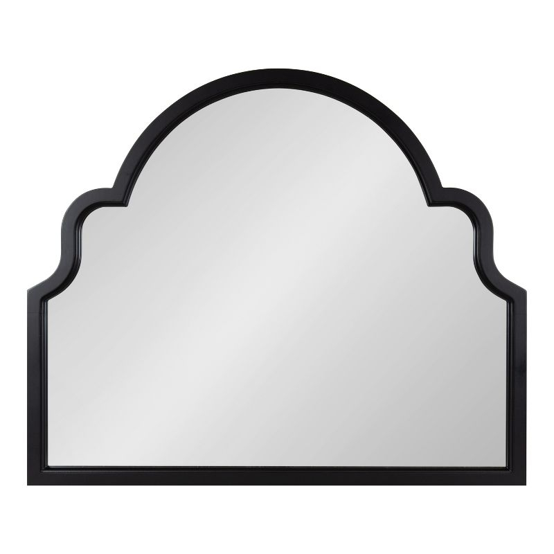 Kate and Laurel Hogan MDF Arch Mirror, 36x30, Black