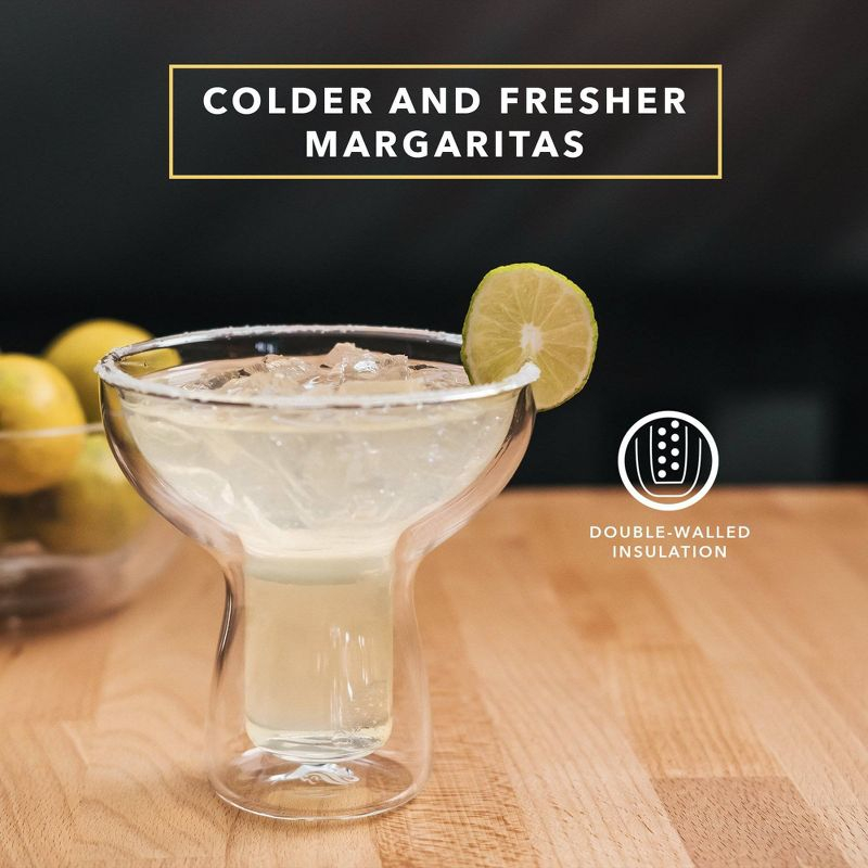 Dragon Glassware 12 oz Margarita Glasses Clear  Set of 2