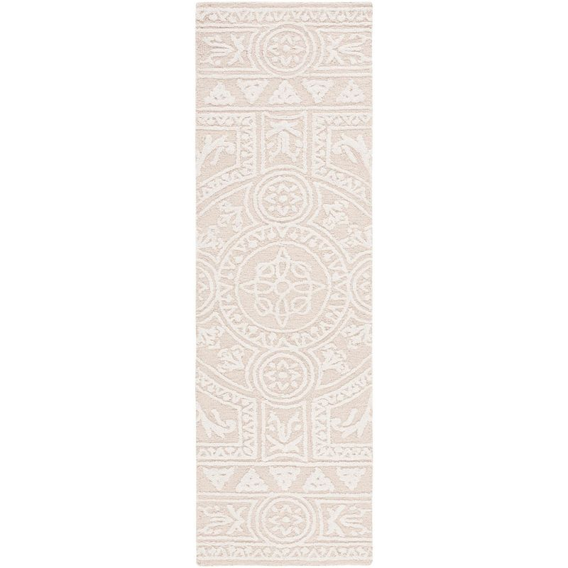 Blossom BLM109 Hand Tufted Indoor Runner Rug - Light Grey/Ivory - 2'3"x8' - Safavieh