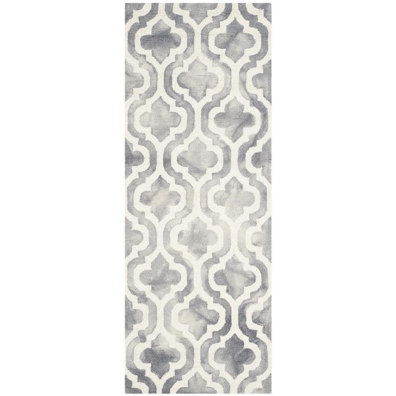 Dip Dye DDY537 Hand Tufted Indoor Runner - Grey/Ivory - 2'3"x12' - Safavieh
