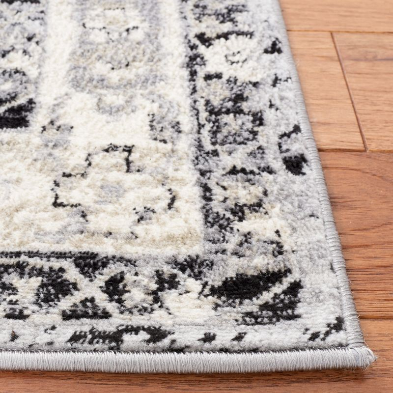 Brentwood BNT852 Power Loomed Indoor Accent Rug - Silver/Black - 3'x5' - Safavieh