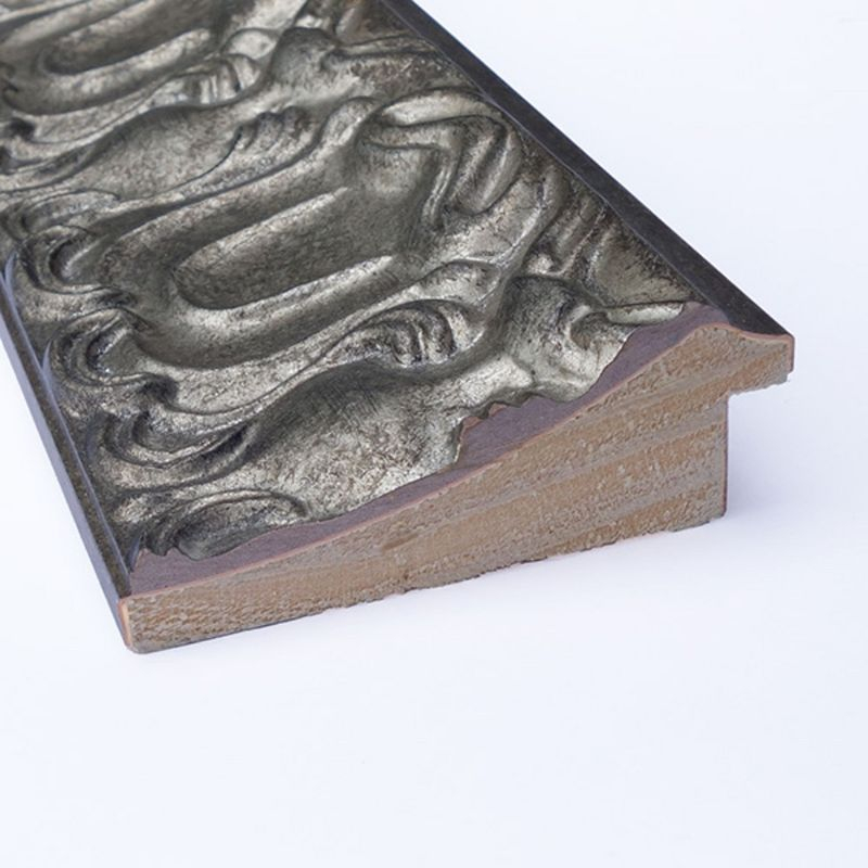 Amanti Art Silver Luxor Wood Picture Frame Opening Size 24x36 in.