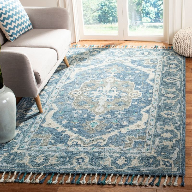 Aspen APN230 Hand Tufted Indoor Accent Rug - Dark Blue/Grey - 3'x5' - Safavieh