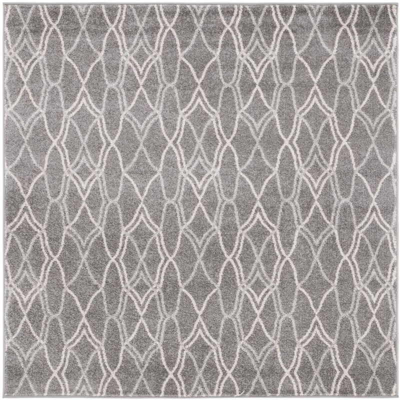 Amherst AMT414 Power Loomed Indoor Area Rug - Ivory/Grey - 5'x5' - Safavieh
