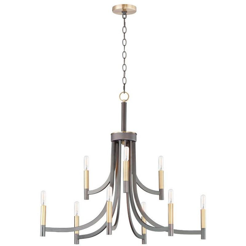 Maxim Lighting Lyndon 9 - Light Chandelier in  Bronze/Antique Brass