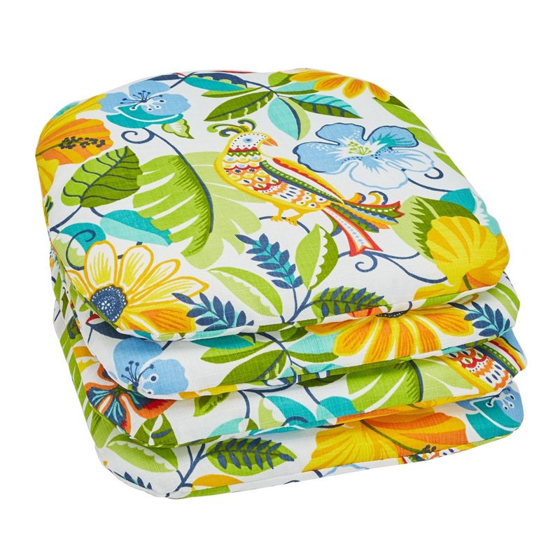 BrylaneHome Set Of 4 Stacking Chair Pads - Carolina