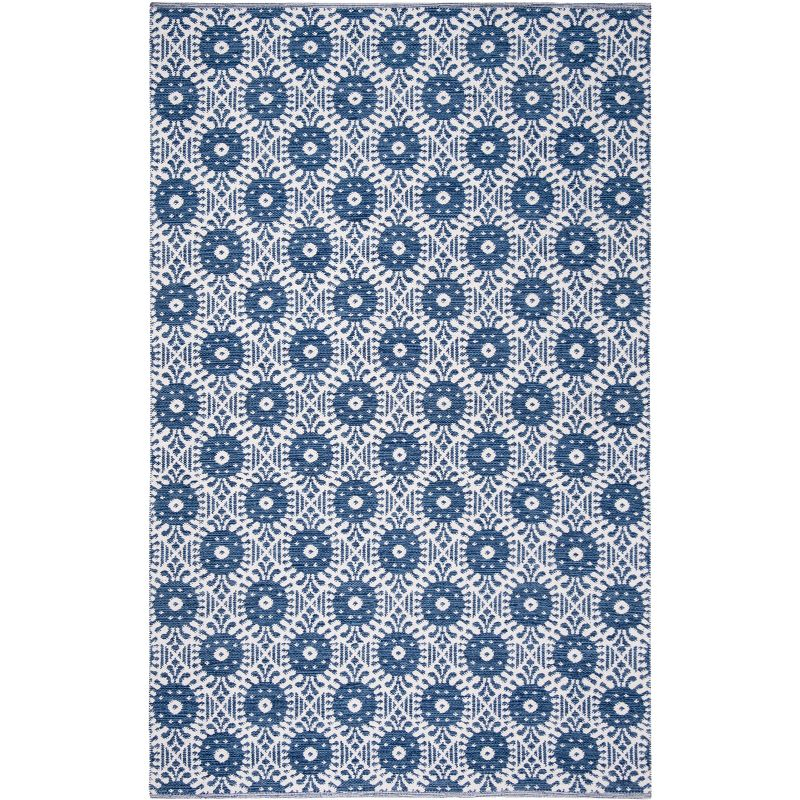 Montauk MTK612 Hand Woven Area Rug - Navy/Ivory - 5'x8' - Safavieh.