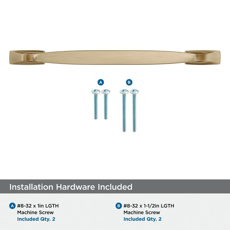 Amerock Highland Ridge 7-9/16 inch (192mm) Center-to-Center Golden Champagne Cabinet Pull