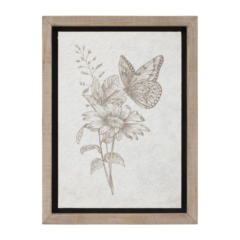 Melrose Framed Floral Insect Print (Set of 3)