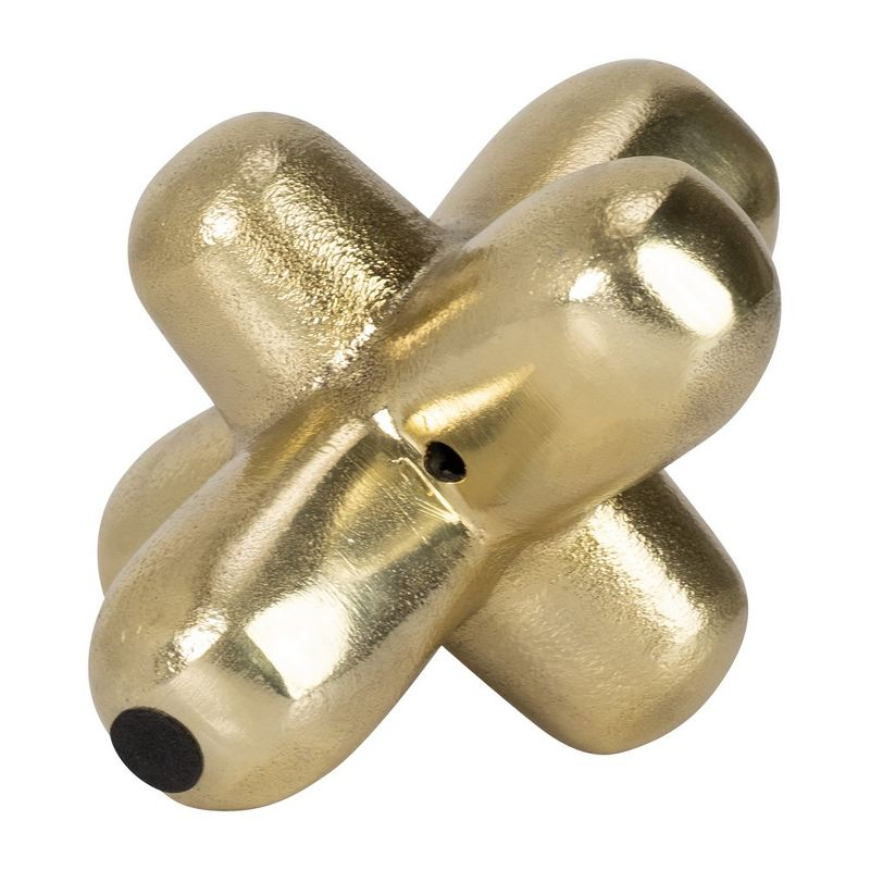 Sagebrook Home 8" Metal Geometric Orb in Gold - Aluminum Abstract Home Decor Ornament For Table, Shelf, Mantle Decor - Creative Gift Idea