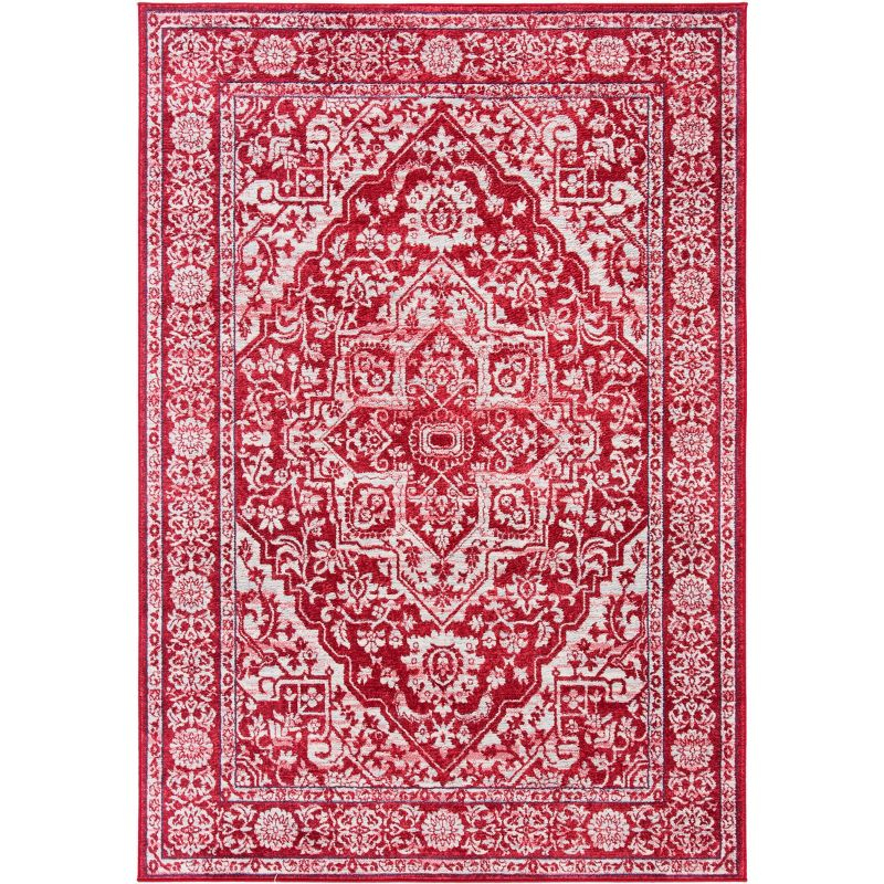 Brentwood BNT832 Power Loomed Indoor Accent Rug - Red/Ivory - 3'x5' - Safavieh