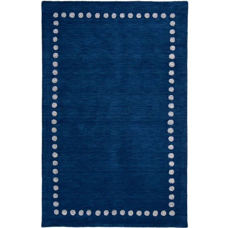 Safavieh Kids SFK802 Hand Loomed Indoor Area Rug - Navy - 5'x8' - Safavieh