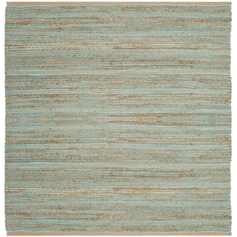Cape Cod CAP851 Woven Indoor Area Rug - Aqua - 6'x6' - Safavieh