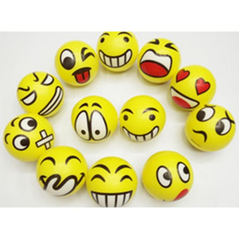 Big Mo's Toys Emoticon Stress Ball Party Favor - 12 Pack