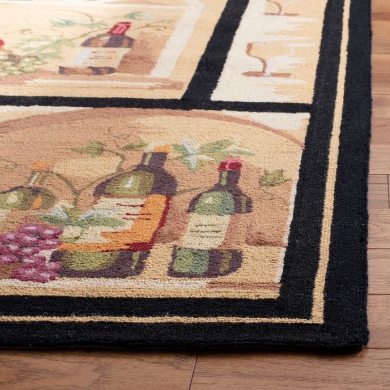 Chelsea HK254 Hand Hooked Area Rug - Gold/Multi - 3'9"x5'9" - Safavieh.