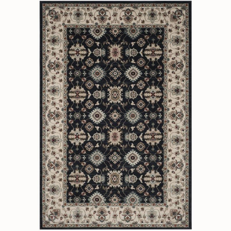 Lyndhurst LNH332 Power Loomed Area Rug - Navy/Cream - 6'x9' - Safavieh.