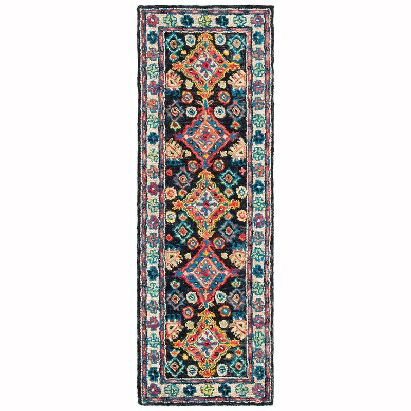 Aspen APN521 Hand Tufted Indoor Accent Rug - Charcoal/Blue - 2'3"x5' - Safavieh