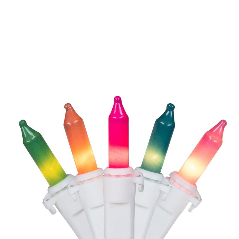Northlight Pastel Mini Christmas Light Set - Multi-Color - 10' White Wire - 50ct