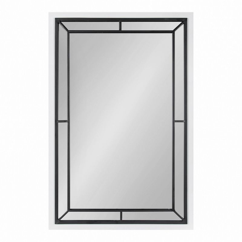 24" x 36" Audubon Rectangle Wall Mirror White - Kate & Laurel All Things Decor: Modern Style, No Assembly, MDF Frame