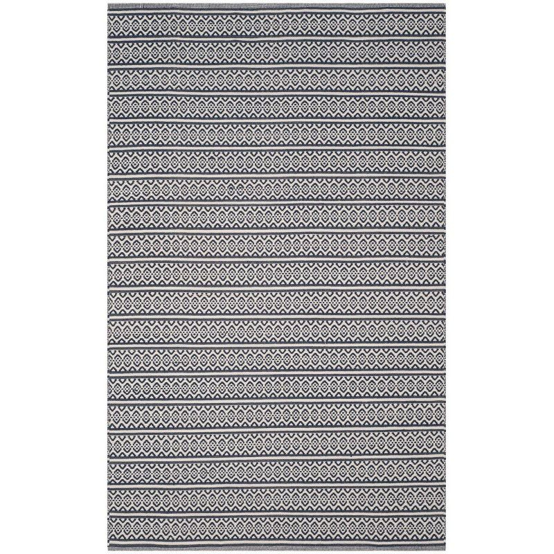 Montauk MTK341 Hand Woven Indoor Area Rug - Ivory/Navy - 6'x9' - Safavieh.