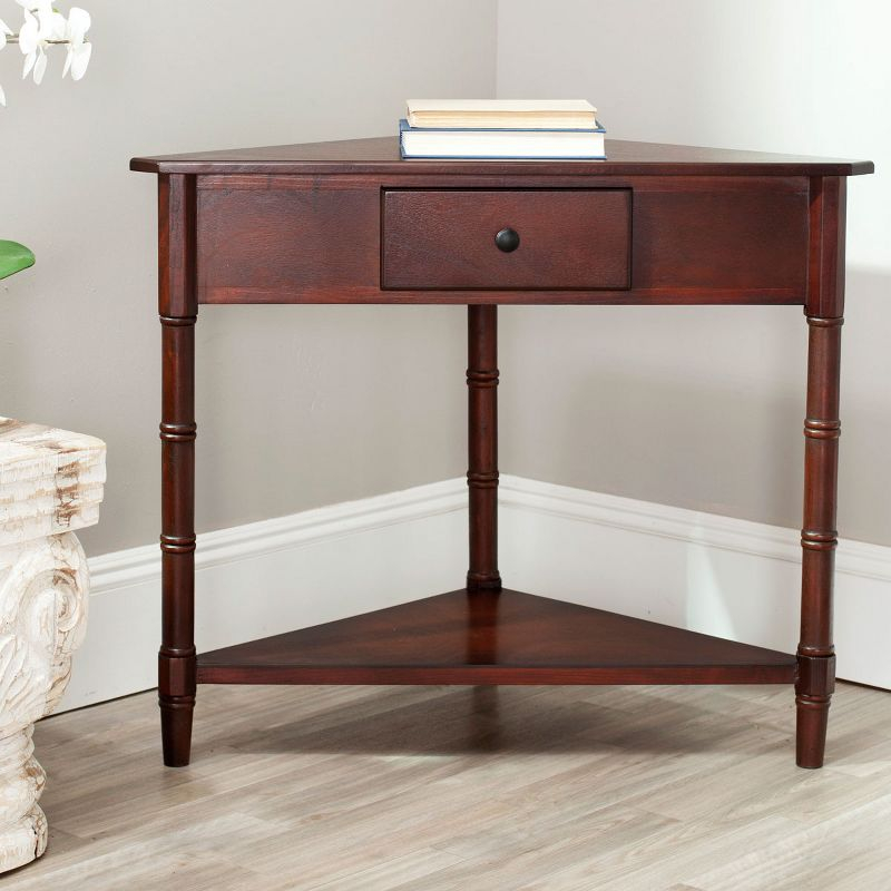 Gomez Corner Table - AMH5709D - Brown - Safavieh Couture