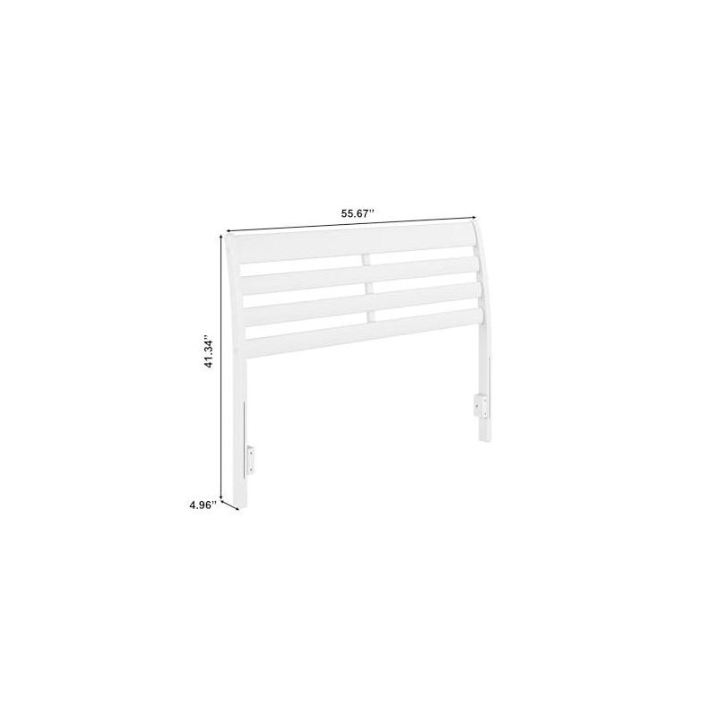 AFI Furnishings Savannah Full Solid Wood Headboard with Attachable Charger in White