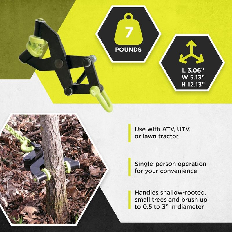 Brush Grubber BG-01 Original Brush Grubber Root Puller Gardening Weed Puller Tool for Clearing Brush & Small Tree Stumps w/ Gripping Teeth & Jaws