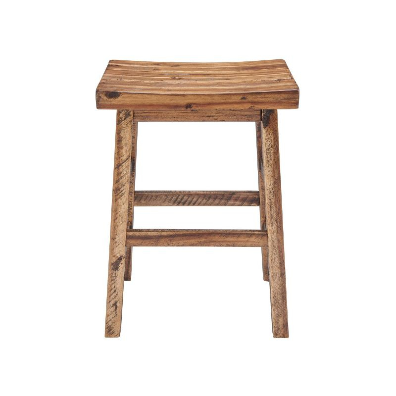 26" Durango Industrial Wood Counter Height Barstool Dark Brown - Alaterre Furniture