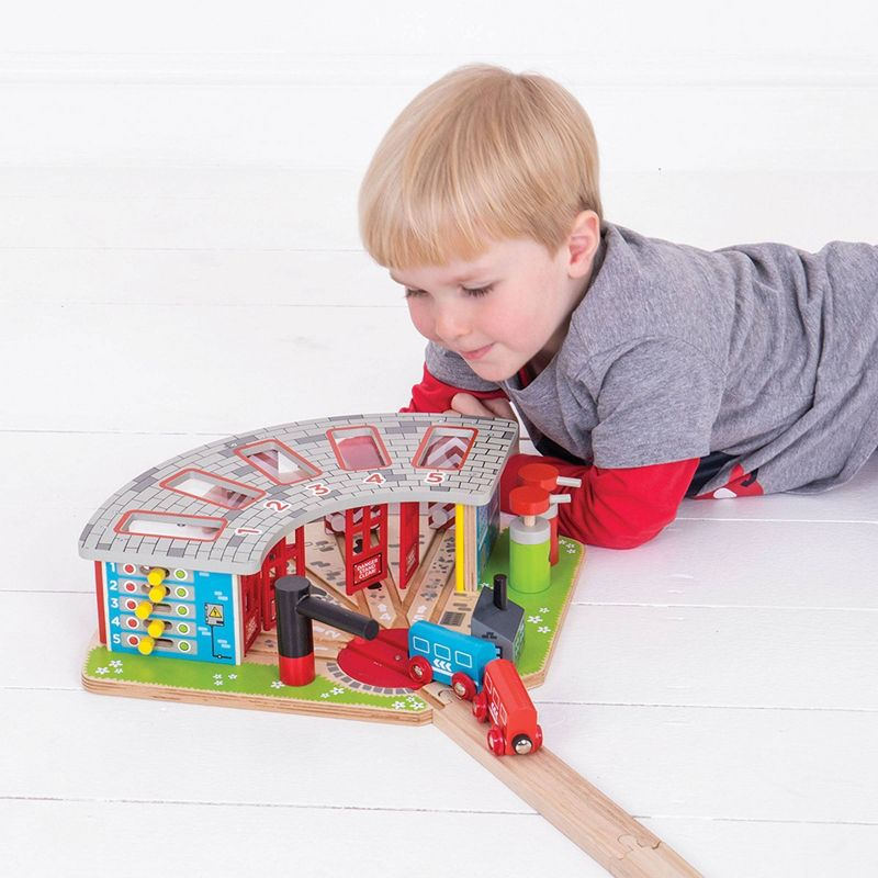 Bigjigs Rail Five Way Engine Shed